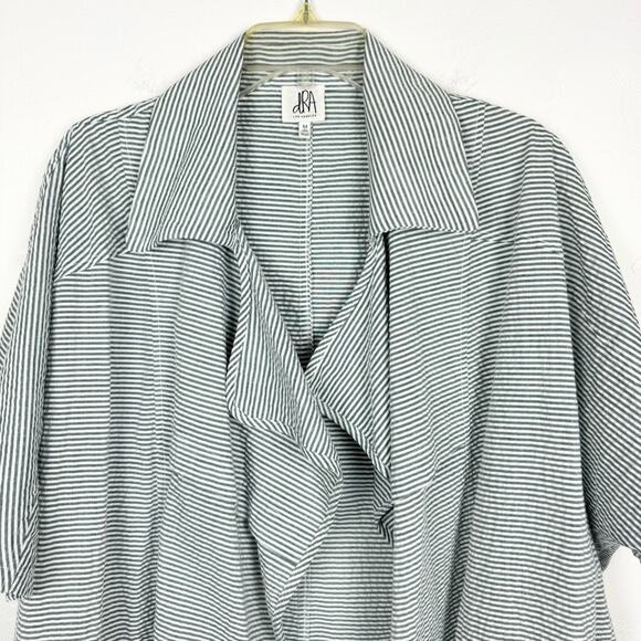 DRA Los Angeles X Anthropologie Drapework Jacket Seersucker Stripe Sz M Coastal - Picture 7 of 14